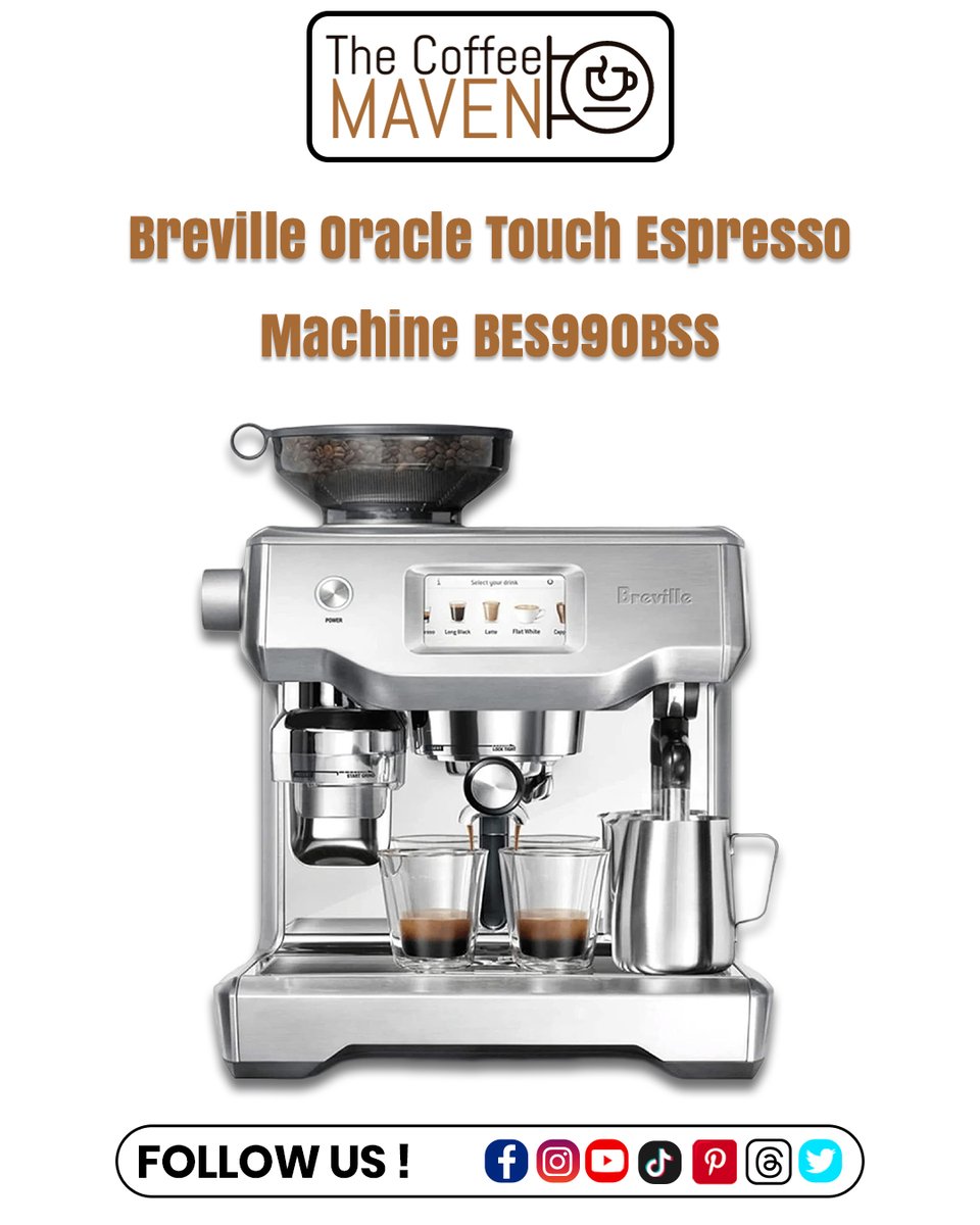 The_CoffeeMaven's tweet image. Breville Oracle Touch BES990BSS – Automatic espresso and milk frothing, barista-quality at home. 

Click to shop now:
thecoffeemaven.com

For more info visit our website:
amazon.com/dp/B073TYYM91?…

#BrevilleOracleTouch #BES990BSS #EspressoMachine #HomeBarista  #coffeemaven