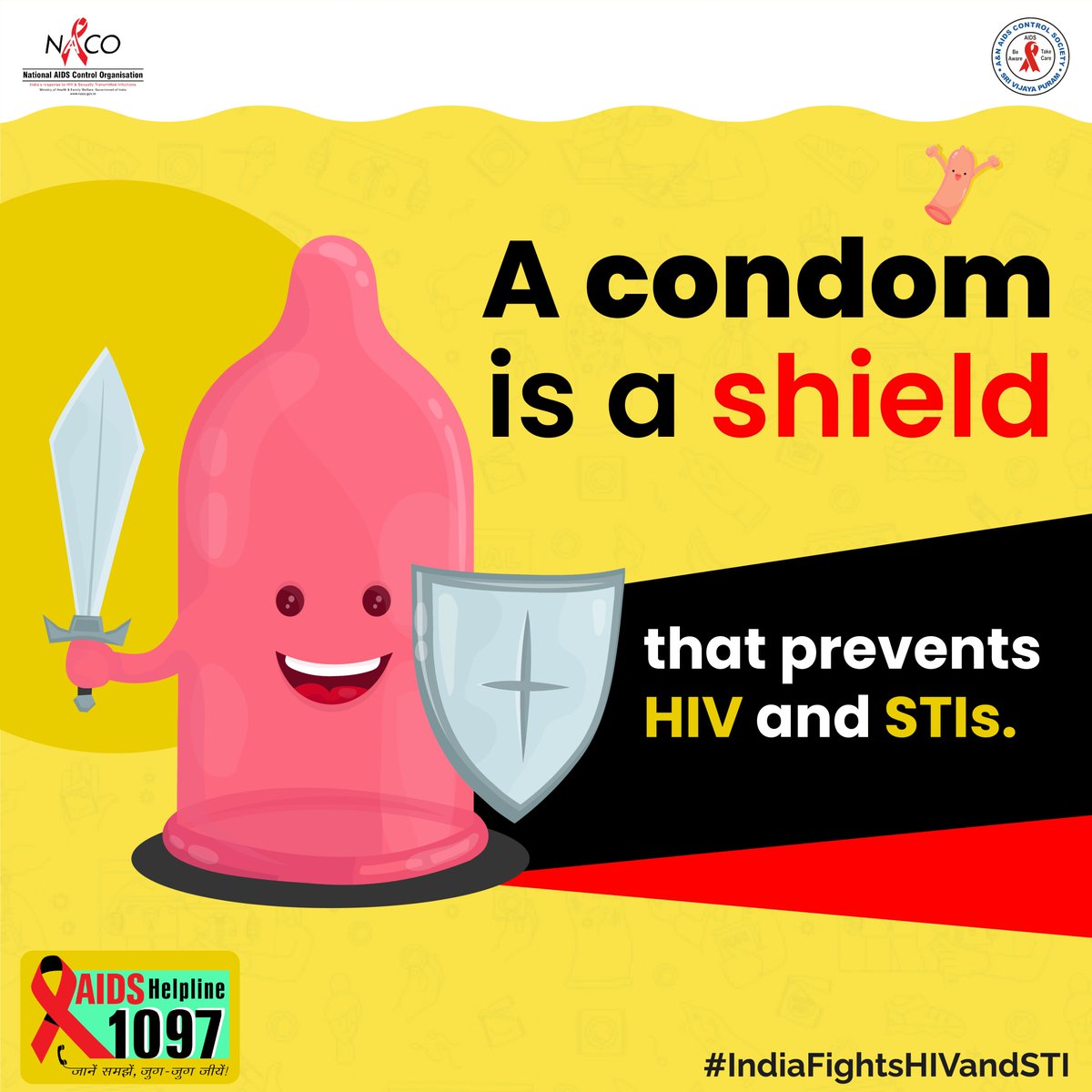 andamansacs's tweet image. 🛡️ A condom is a shield…
✨ That helps prevent HIV and STIs.
.
.
.
#NACO #AIDS #HIV #AndamanNicobar #AndamanNicobarAIDSControl #AIDSHelpline #AIDSAwareness #AIDSPrevention #AIDSSupport #SafeSex #HIVAwareness #STIPrevention #UseProtection #HealthFirst