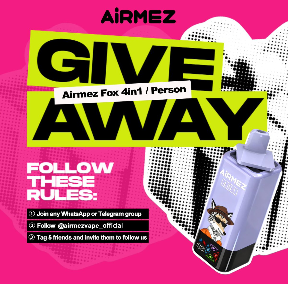 🦃🍁 Thanksgiving Giveaway from AIRMEZ! 🎁✨
#thanksgivinggiveaway #airmezvape #4in1vape #airmez4in1 #120kpuffs #vapecommunity #vapelife #vapefam #vapestyle #Thanksgiving2025 
instagram.com/p/DRg561hkWX3/…