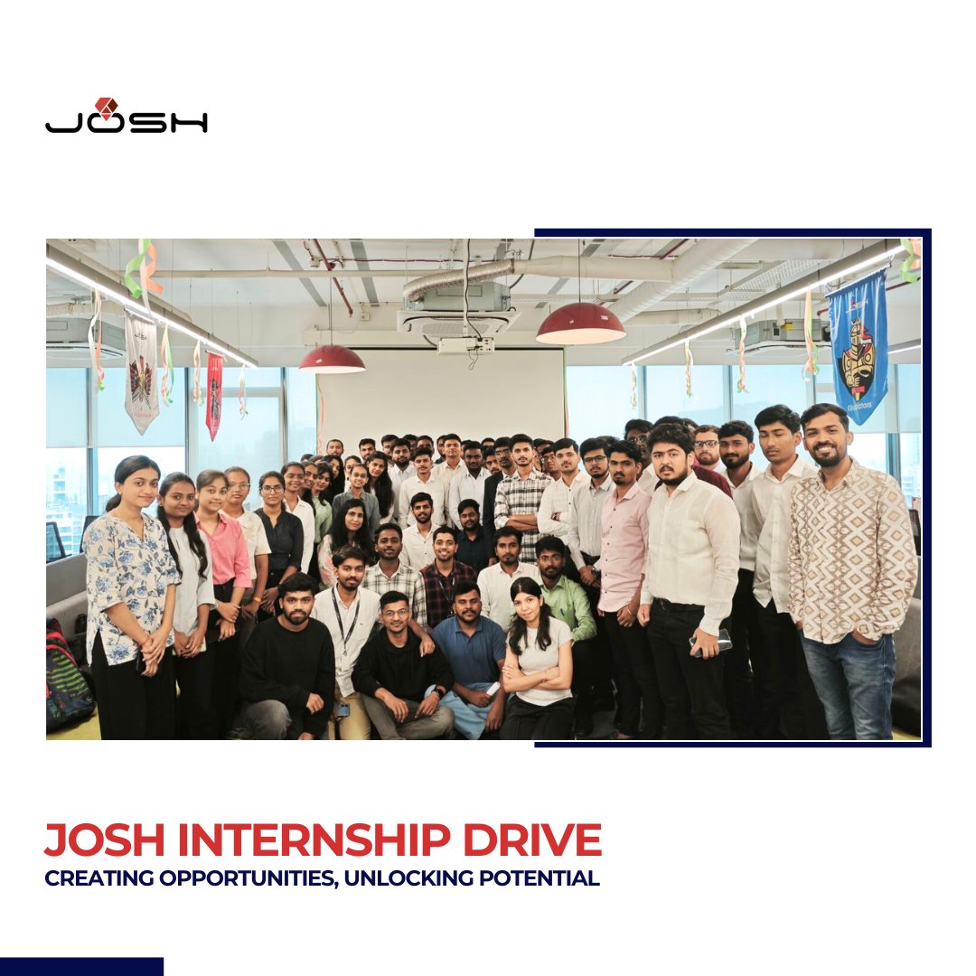 joshsoftware's tweet image. It’s always exciting to be the first step in careers, shaping them along the way - and nothing reflects that better than our recent offline internship drive at the Josh Software office. With passionate participants appearing for the drive, the energy, curiosity, and new wave of…