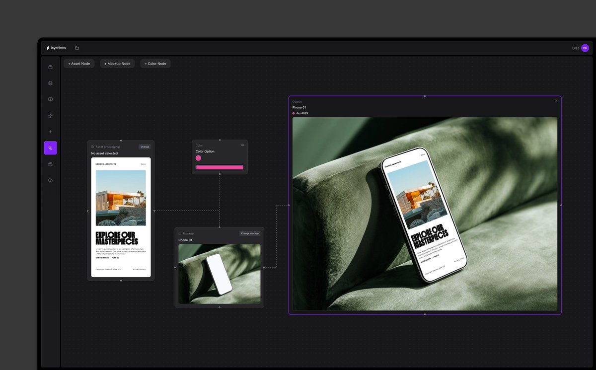 Adding node-based editing to my online mockup creator #react app. Super fun!