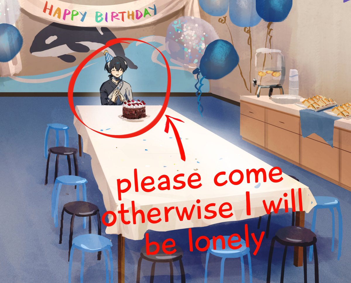 🎊🎂 YOU'RE INVITED! 🎈🎉
Oyun's Birthday Party 
🗓️11/29, 1PM PDT 
📍twitch.tv/oyunorka 
We'll be doing collab drawing board, maybe gaming, maybe I solo draw after, either way I want to celebrate and yap with you guys on my birthday!! Please come if you can 🫶