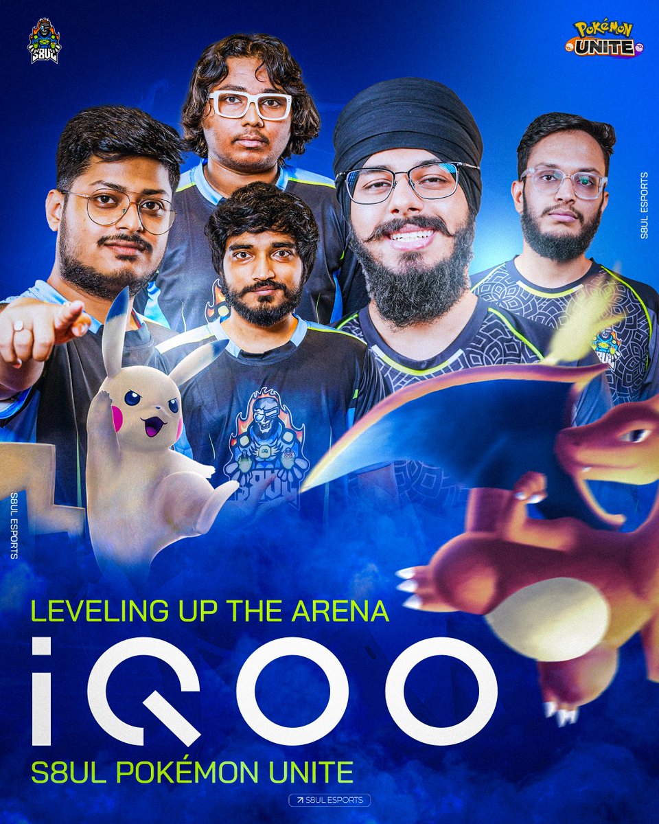 S8ulesports's tweet photo. A partnership forged with a vision to be the GOAT!

Presenting iQOO × S8UL, powering our Pokémon Unite roster! 🚀

#S8UL #iQOO https://t.co/6S1UuudWSv
