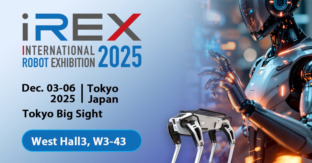 YUAN_AI_'s tweet image. YUAN Showcases Next-Gen Visual AI Robotics at #iREX Japan
📍 West Hall 3, Booth W3-43
🎯12/3-12/6

👉 Come see real-time AI in action — let&apos;s explore the future together!

#VisualAI #Robotics #JetsonThor #EdgeAI