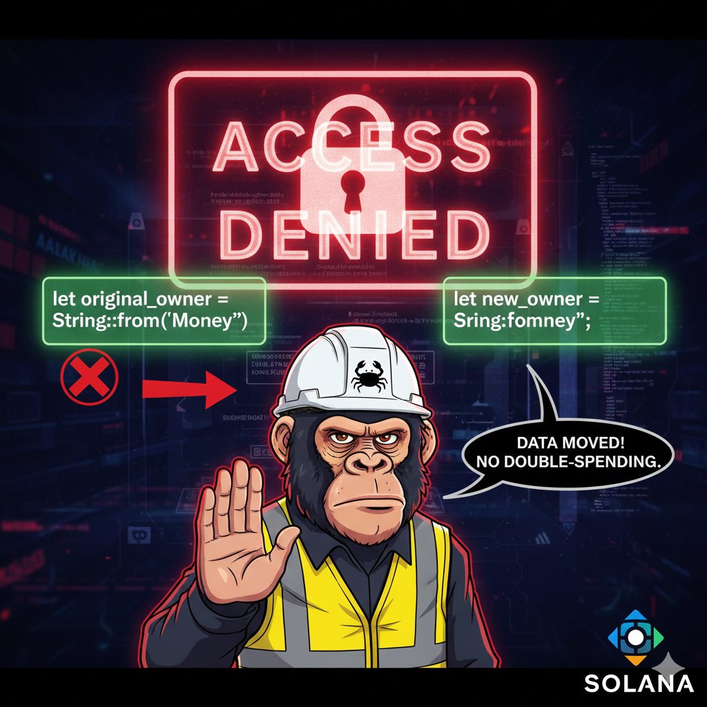 engineer_xage's tweet image. day 3/180 of my #Rust to #Solana roadmap! 🦀 today, i met the ultimate security guard: ownership.

tried to give a variable (string) to a new owner and then use the original one. rust immediately screamed: &quot;access denied! the data has moved&quot; 

time to learn its rules!
#RustLang