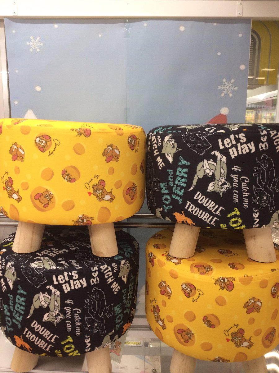 トムとジェリー くつろぎスツール イエロー トムとジェリー トムジェリ