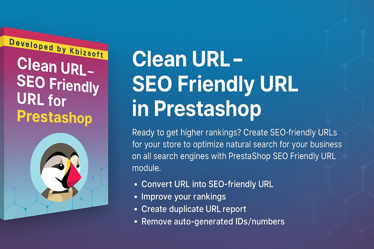 aaravnayar5's tweet image. Upgrade your store with SEO-friendly URLs!
Kbizsoft’s Clean URL module helps you rank higher with simple, optimized links. 📈

Explore the module here: store.kbizsoft.com/clean-url-seo-…

#CleanURL #PrestaShop #PrestaShopSEOModule #Kbizsoft #SEOFriendlyURLs #RemoveIDsFromPrestaShopURLs