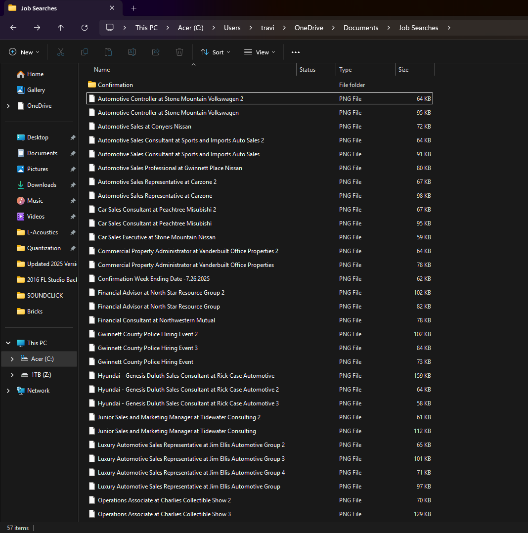 TravisSocials's tweet image. 57 entries. Mostly active hiring, only one interview. Not much communication outside of the initial application. Georgia employment search.