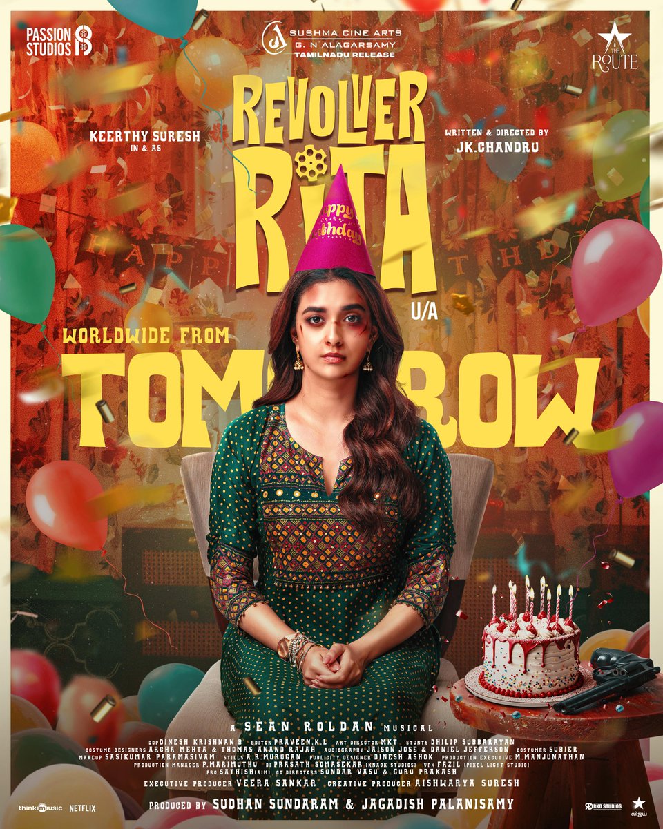 itzSekar's tweet image. #KeerthySuresh &apos;s #RevolverRita from Tomorrow 🔫