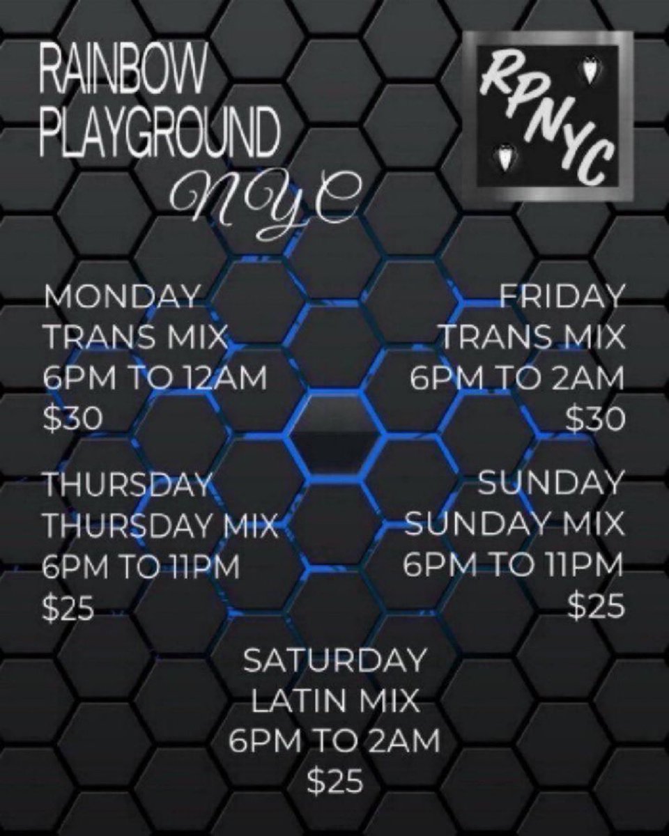 GaySexInNYC's tweet image. 💦Rainbow Playground // Queens
Weekly Gay Play Parties from @RainbowPlayNYC 
Rainbow Playground Club, 35-06 Northern Blvd, Long Island City, Queens, 36th St 2nd Fl. 
Info: rainbowplaygroundnyc.com