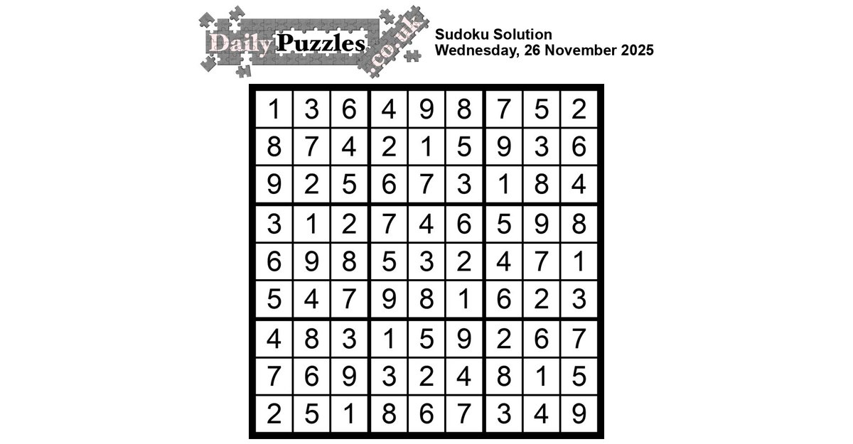 dailypuzzlesuk's tweet image. Thanksgiving&apos;s tomorrow but our Sudoku will get you thinking TODAY! A proper puzzling pre-turkey treat. Let&apos;s get cracking before the feasting commences!
dailypuzzles.co.uk/sudoku

#sudoku #puzzle #puzzles #brainteaser