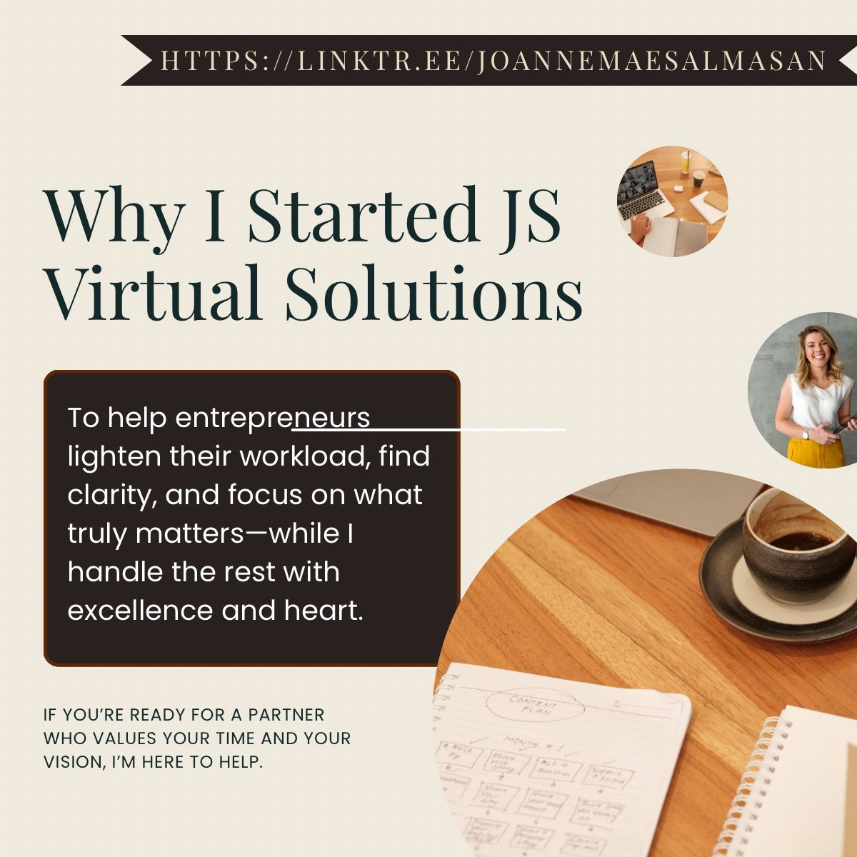 JSVirtualSol_'s tweet image. Ready to focus on growth while I handle the rest? Let’s build ease, clarity, and momentum together. 💼✨

Send me a message to get started.