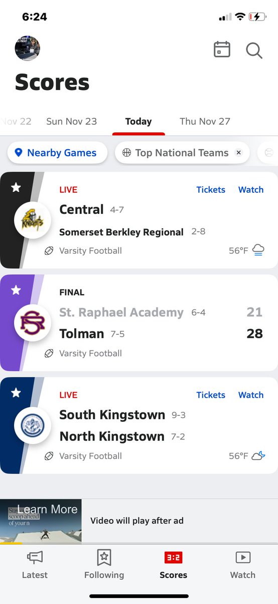 @Pawtucketfootball beat <a href="/SaintRays/">Saint Raphael Academy</a> Thanksgiving day football