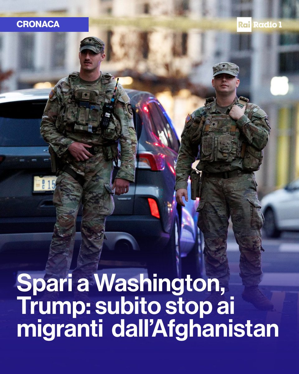 Radio1Rai's tweet image. 🔵#Spari vicino alla #CasaBianca. L'amministrazione Trump ha annunciato che sospenderà tutte le domande di immigrazione presentate da cittadini afghani con effetto immediato. Bloccate anche le procedure di asilo in attesa di una revisione dei protocolli di sicurezza.