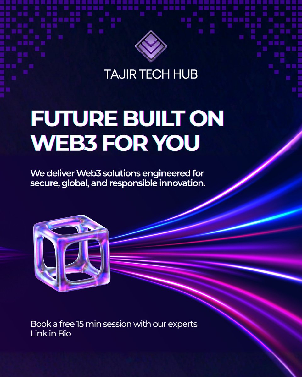 TajirTechHub's tweet image. Innovate responsibly. Build securely. Impact globally 🌍
Your journey to future-ready technology starts here.

Begin your transformation → tajirtechhub.com

#SustainableTech #FutureReady #TajirTechHub #Decentralization #Machinelearning #Web3 #Technology #Fintech