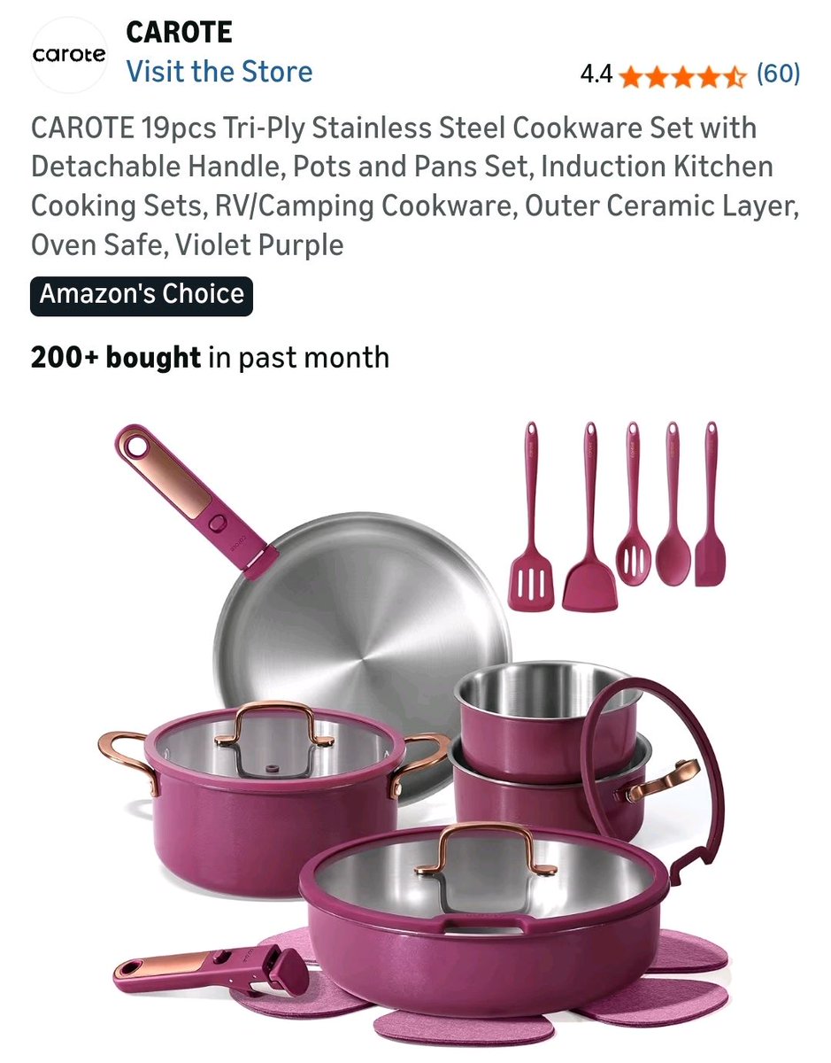 jordan_mais's tweet image. Ready to upgrade your kitchen? 🍳 Explore the vibrant and durable Carote Cookware Set! Perfect for any cooking adventure. 🍲 Get yours now: amzn.to/484u9aH #CookwareGoals #KitchenEssentials #CookingMadeEasy