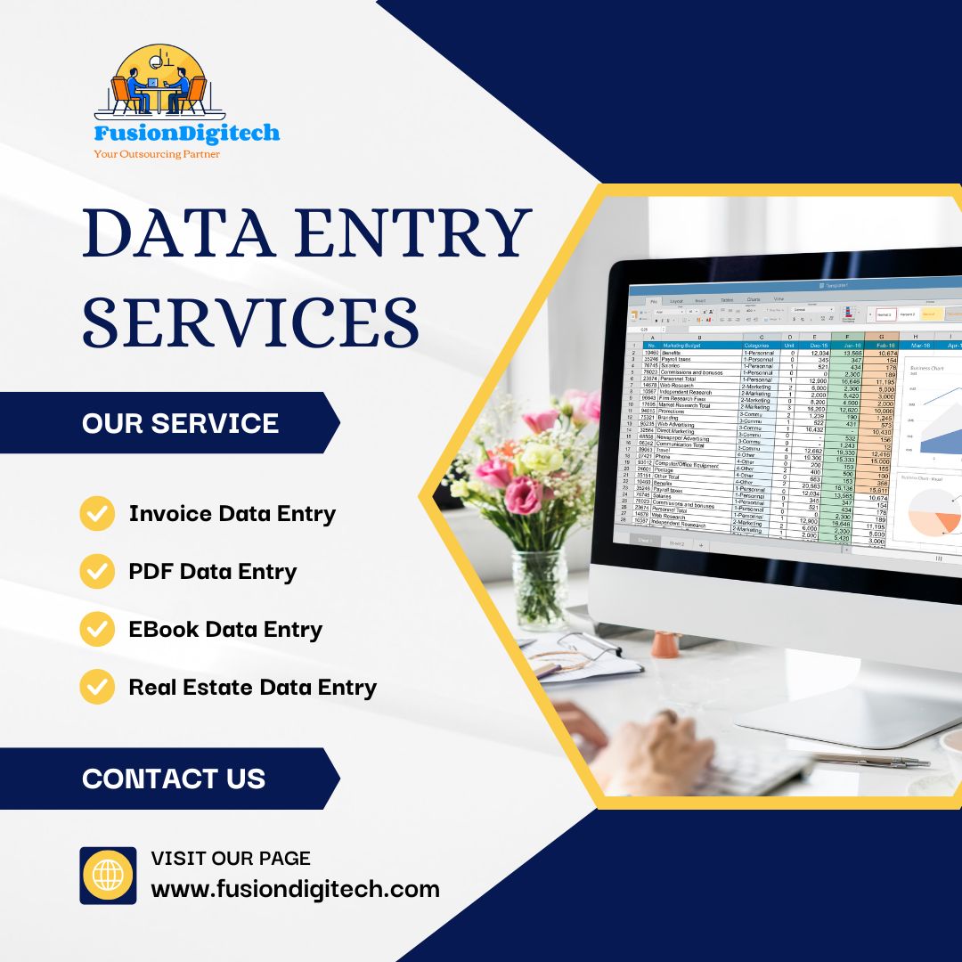 fusiondigitec's tweet image. At Fusion Digitech, we help businesses streamline operations with expert data entry solutions including:

✔️ Online &amp;amp; Offline Data Entry
✔️ Document Processing
✔️ CRM/ERP Data Management
✔️ Form Filling &amp;amp; Data Conversion
✔️ Invoice &amp;amp; Billing Data Entry
