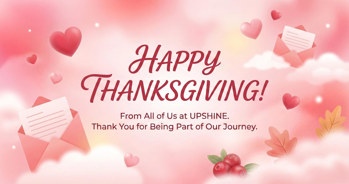 upshinelighting's tweet image. 💖To our valued customers and partners: Thank you for letting UPSHINE light up your spaces and your lives.✨
May your day be as bright and warm as the lights we create together. Happy Thanksgiving! 🍁💌

#Thanksgiving #Appreciation #LightingSolutions #UPSHINE #BusinessPartners