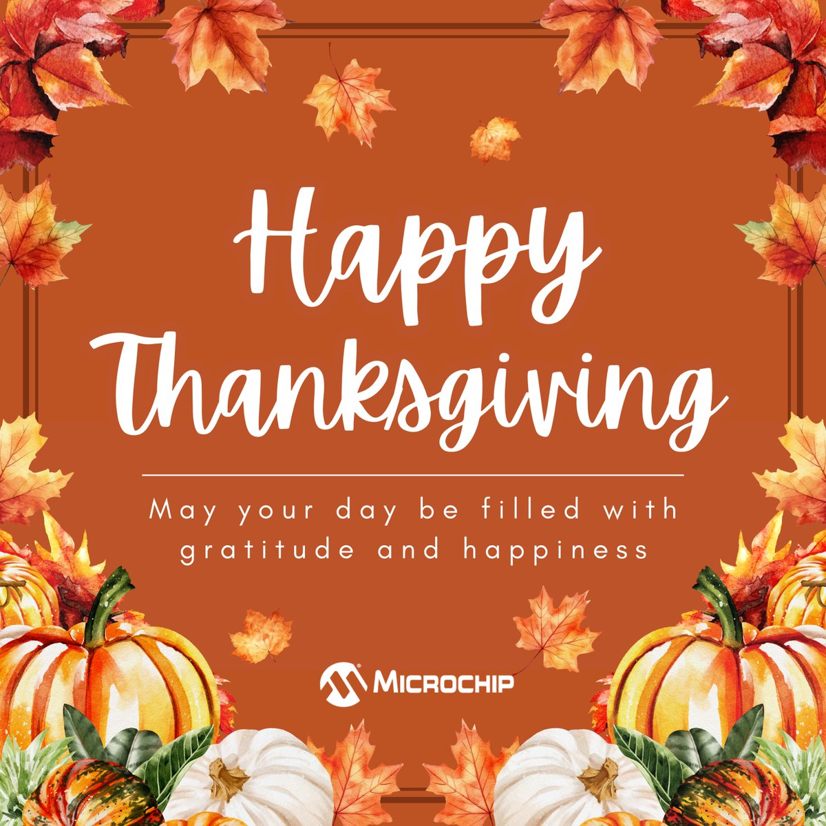 MicrochipTech's tweet image. As we gather with family and friends this Thanksgiving, we’re reminded of how much there is to be grateful for, especially the people who make progress possible. To everyone who relies on our technology, partners with us and builds with us around the world: Thank you. 

And to…