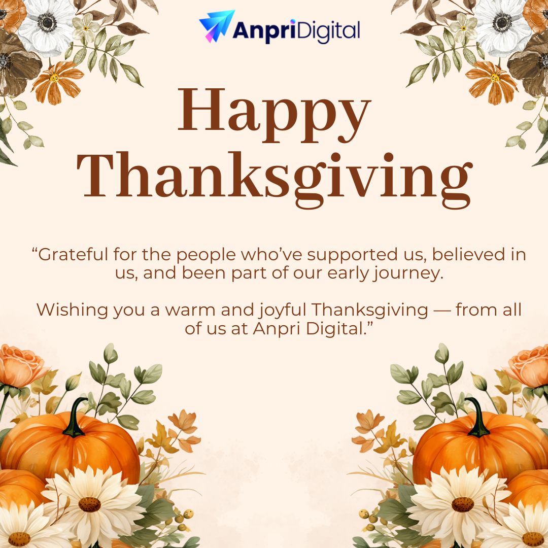AnpriDigital's tweet image. Here’s to good conversations, shared stories, and meaningful relationships.
Happy Thanksgiving!
#ThanksgivingDay #Collaboration #DigitalCommunity #ThanksgivingVibes