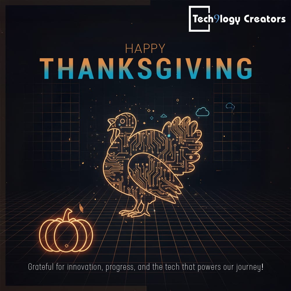 t9lcreators's tweet image. Tech9logy Creators extends warm wishes for a joyful Thanksgiving! 🦃🍂 Let’s come together to celebrate gratitude, togetherness, and positive vibes on this special day! 💖✨ 
#Tech9logyCreators #Thanksgiving #HappyThanksgiving #GratefulHeart #ThankfulVibes #HolidaySeasonHappy