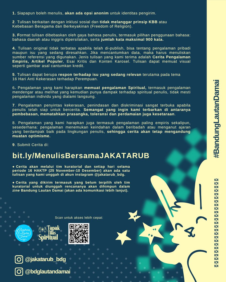 ujarankebancian's tweet image. rts are very appreciated 😺😺😺

yu share cerita kawan-kawan, ga mesti yg berat ko cerita sehari-hari aja jg gas pisan kalau boleh ada muatan pembebasan yes semangatnya memperingati panjangnya sejarah kekerasan yg dialami oleh perempuan seluruh dunia + kelompok rentan 🙌🙌