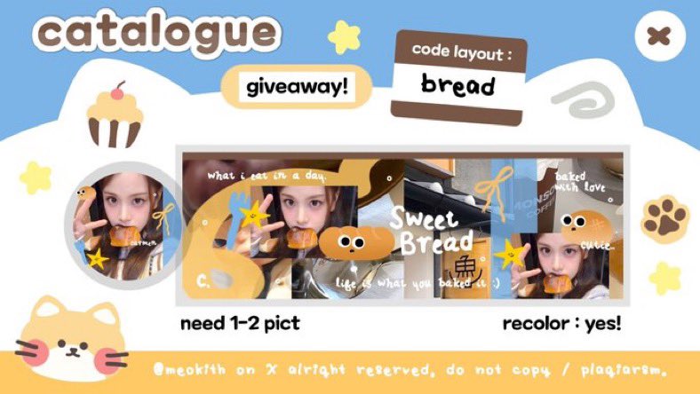 easypslove's tweet image. 💌__; rt if you want ‘BREAD’ from @meokith