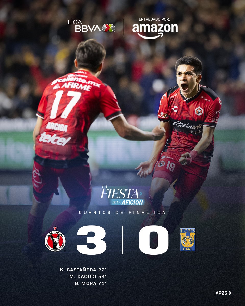 LigaBBVAMX's tweet image. ¡Poderoso ladrido! 🫡

@Xolos firma un triunfo contundente en casa y pone a @TigresOficial contra las cuerdas rumbo a la Vuelta.

#EntregamosTodoPorElFut y @amazonmex nos entrega el marcador. 📦

📝 Los detalles: bit.ly/4aePFLg

#CF Ida #TIJUANL | #AP25…