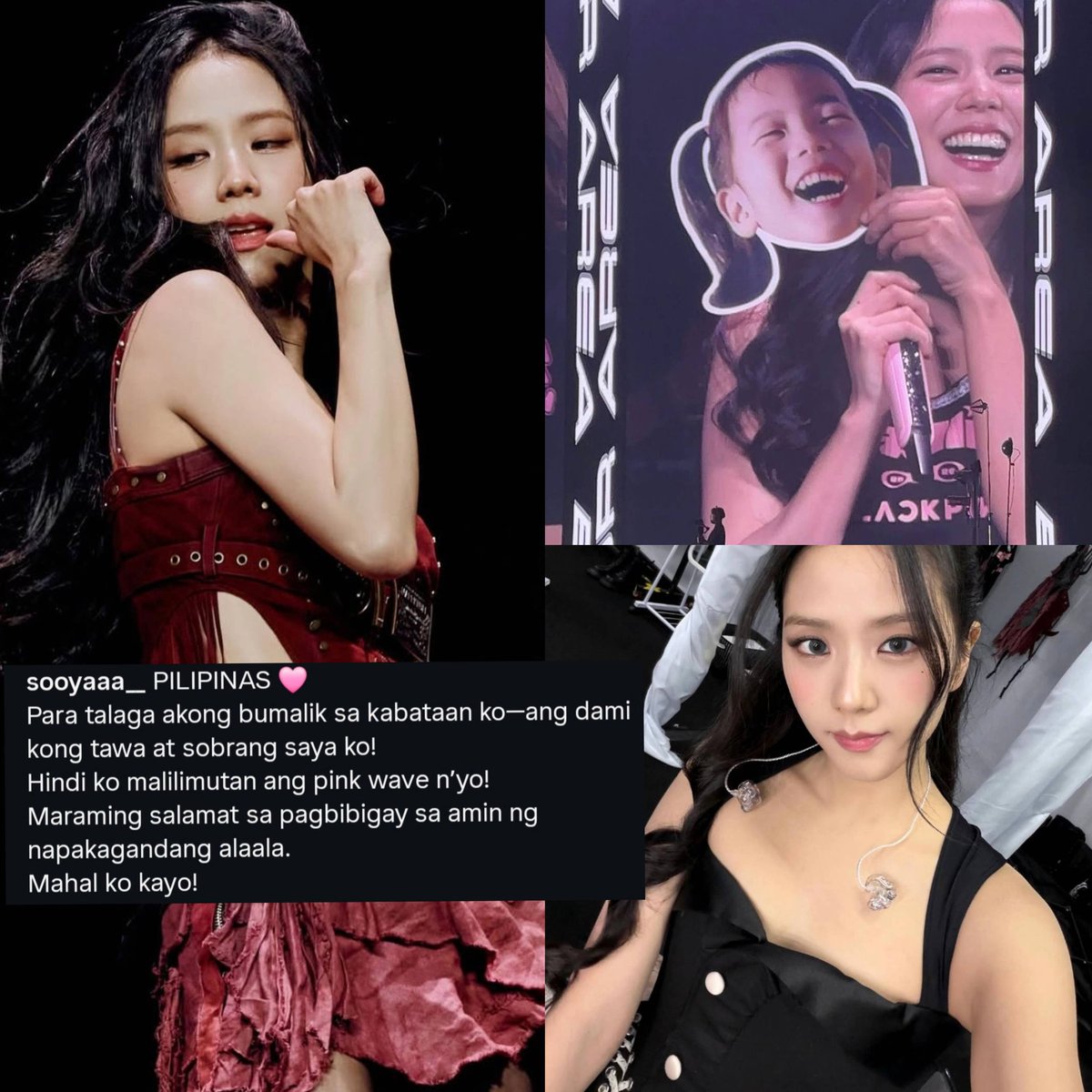 philconcerts's tweet image. &quot;Para talaga akong bumalik sa kabataan ko -  ang dami kong tawa at sobrang saya ko!&quot;  Jisoo on her Instagram post.