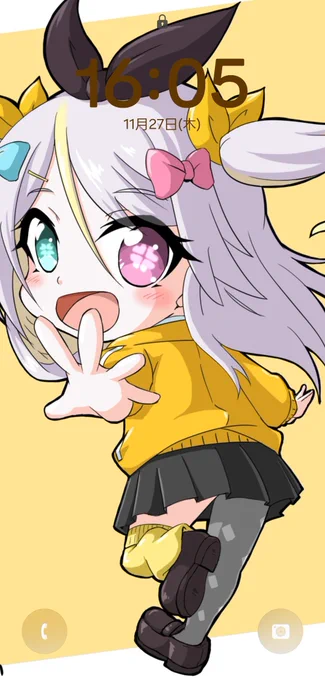 僕は僕の絵が好きなので描いたらロック画面に設定することが多々ありますが、きっと絵描きはみんなやってると思う。 自作絵でニヤニヤしろ。