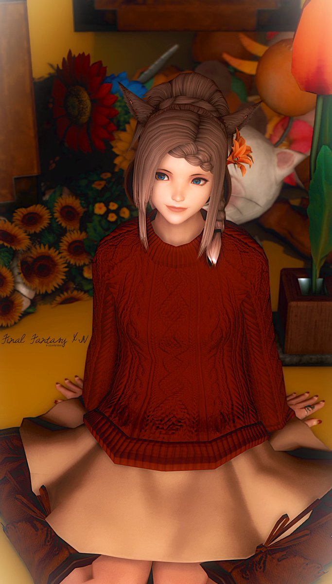 今日もお疲れ様☕

うちのスタジオ
黄色が不人気だよねって話してて

日本人には黄色人気無いんだよ～って言ったら
「カレーだから？」って
ちょっと意味不明な事言う かみーちゃん面白い🤭

#ミコッテ #FF14SS
#studio_suzune