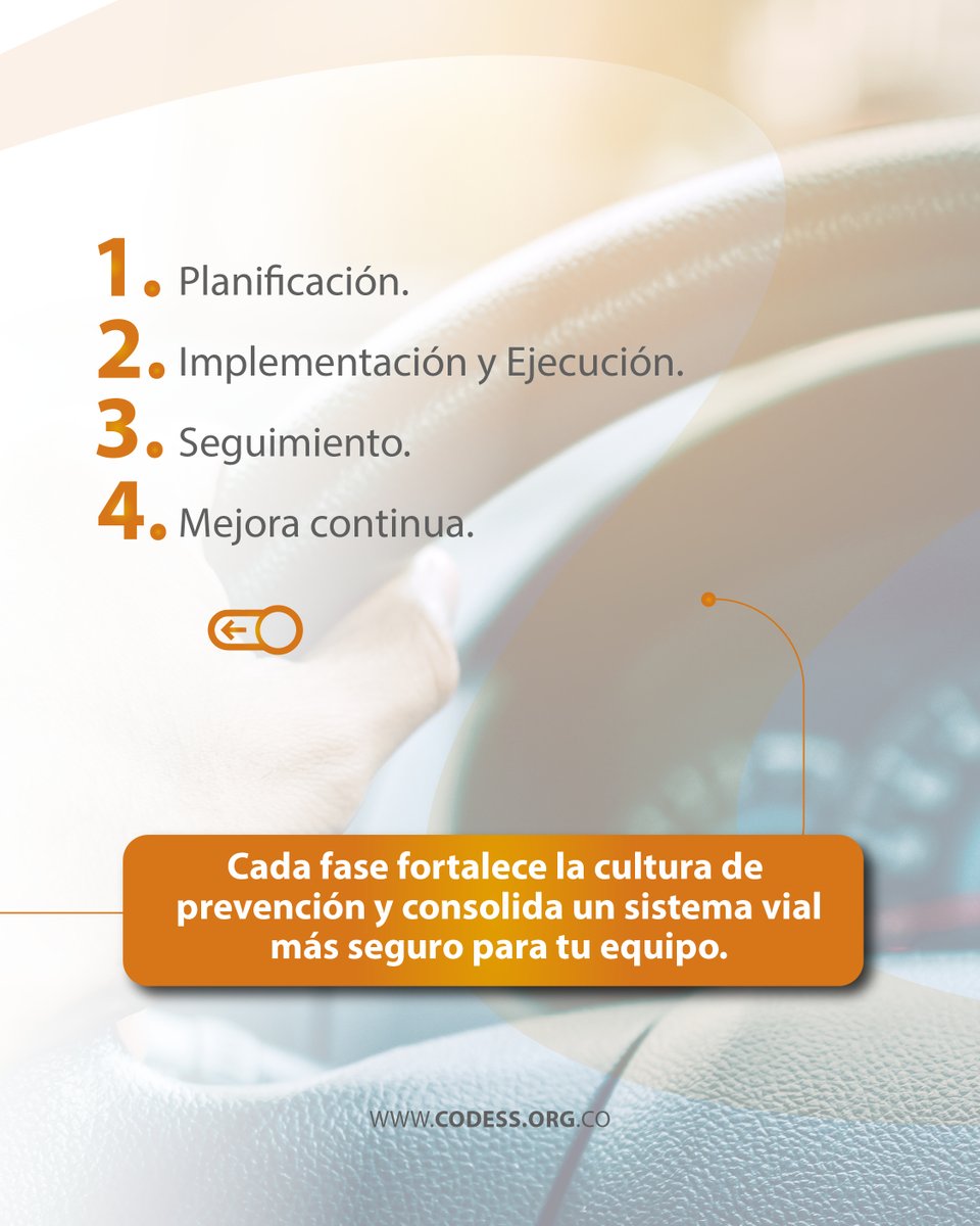codessco's tweet image. Un Plan Estratégico de Seguridad Vial no solo previene accidentes: construye cultura, confianza y bienestar en la organización.

Desde CODESS te guiamos para cumplir la normativa y cuidar a tu equipo en cada trayecto. 

¡Escríbenos!

#CODESS #SeguridadVial #PrevenciónLaboral