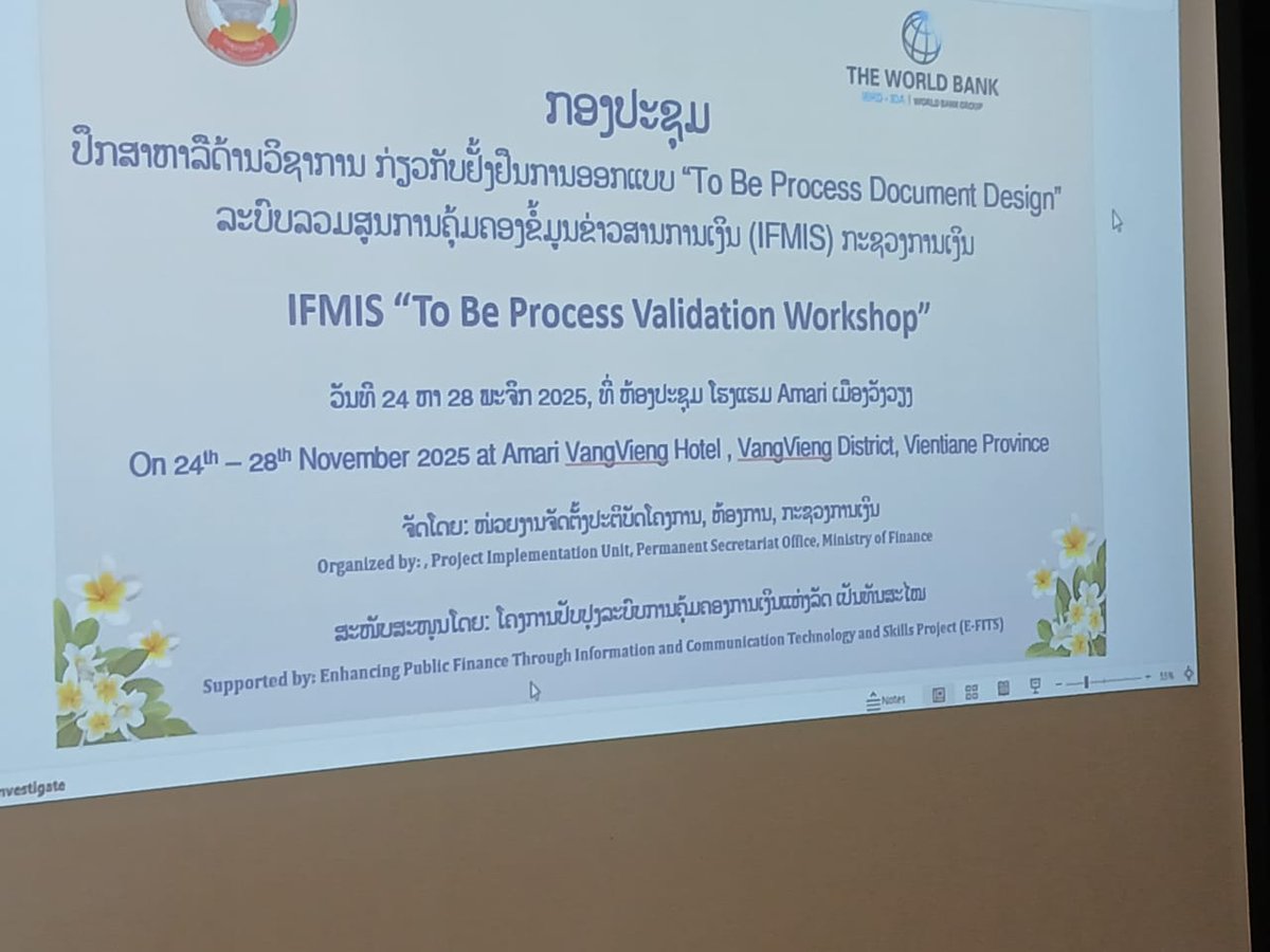 TechnoBrainLtd's tweet image. Pleased to join the IFMIS To-Be Process Validation Workshop with Lao PDR Ministry of Finance/PIU. 
We validated future-state processes to drive efficient, transparent public finance. 
Committed to this digital journey. #TechnoBrain #IFMIS #DigitalTransformation #GovTech #Laos