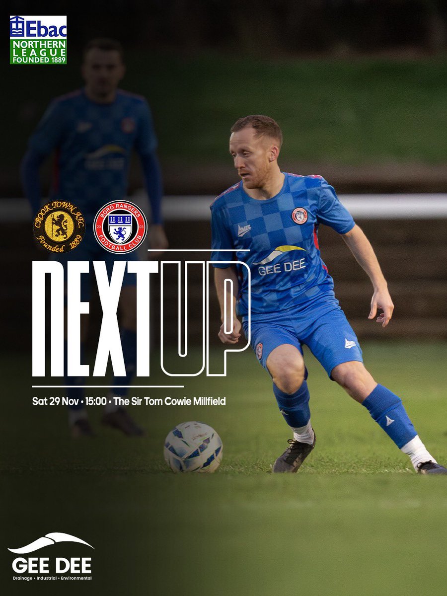 Next up ➡️

We travel to face <a href="/crooktown_afc/">Crook Town AFC 🖤💛</a> this weekend!

📆 Saturday 29th November
🏆 <a href="/EbacNorthernLge/">Ebac Northern Football League</a> Division One
🏟️ Sir Tom Cowie Millfield, Crook, DL15 9PW
⏰ 15:00
🎟️ £8 | £5 | £2

#UTBR❤️⚽️