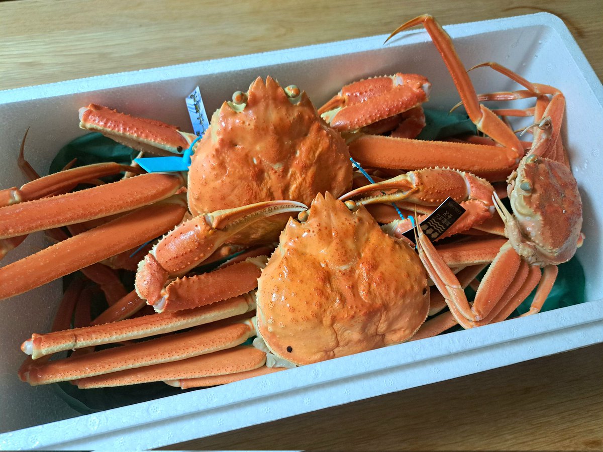 今年もかに届いた！！🦀
夜ごはん楽しみ✨