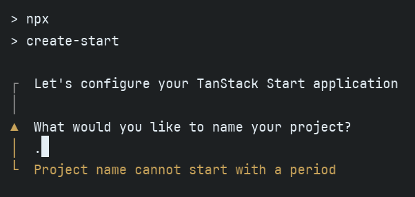 gasatrya's tweet image. Hi @tannerlinsley since github.com/TanStack/creat… was merged, I can no longer use the period (. or ./). How can I install Start without creating a new folder?
