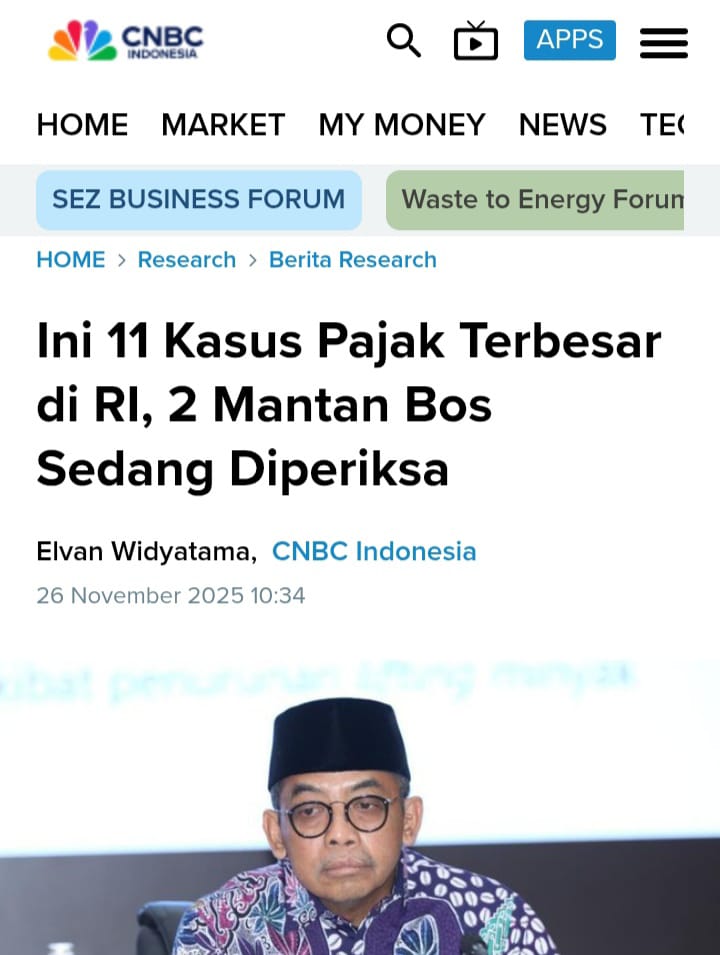 MAFIA PAJAK.

Korupsi di lembaga pajak itu merusak kepercayaan publik.
Pejabat yg memanipulasi pajak, bikin orang makin skeptis bayar pajak🙄

Kasus manipulasi pajak yg lagi diusut Kejagung nunjukkin satu hal, mafia pajak itu parasit negara, wajib dibersihin tuntas! 😬
