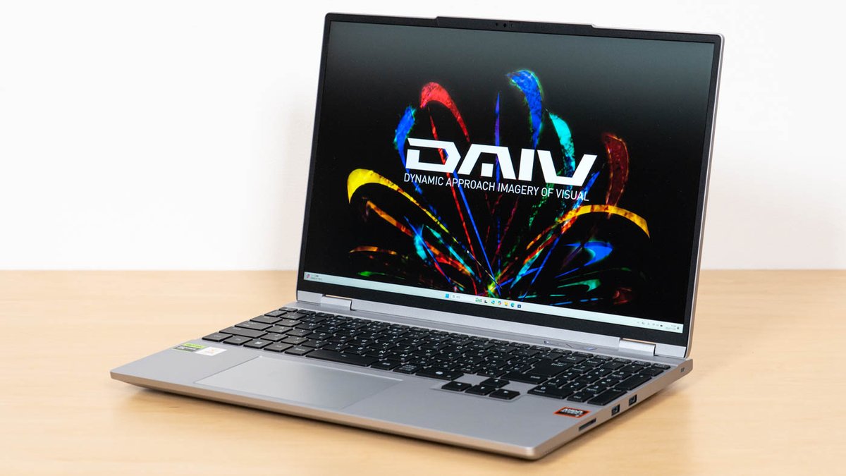 GeForce RTX 5060 Laptop搭載でも約1.92kgと軽いクリエイター向け