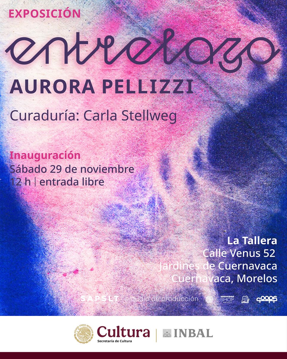 🎨 Entrelazos

La exposición presenta el trabajo de Aurora Pellizzi en diálogo con la experimentación de David Alfaro Siqueiros. Sus piezas, concebidas como esculto-pinturas, combinan técnicas manuales, nuevos materiales y procesos site-specific que integran pintura, escultura y