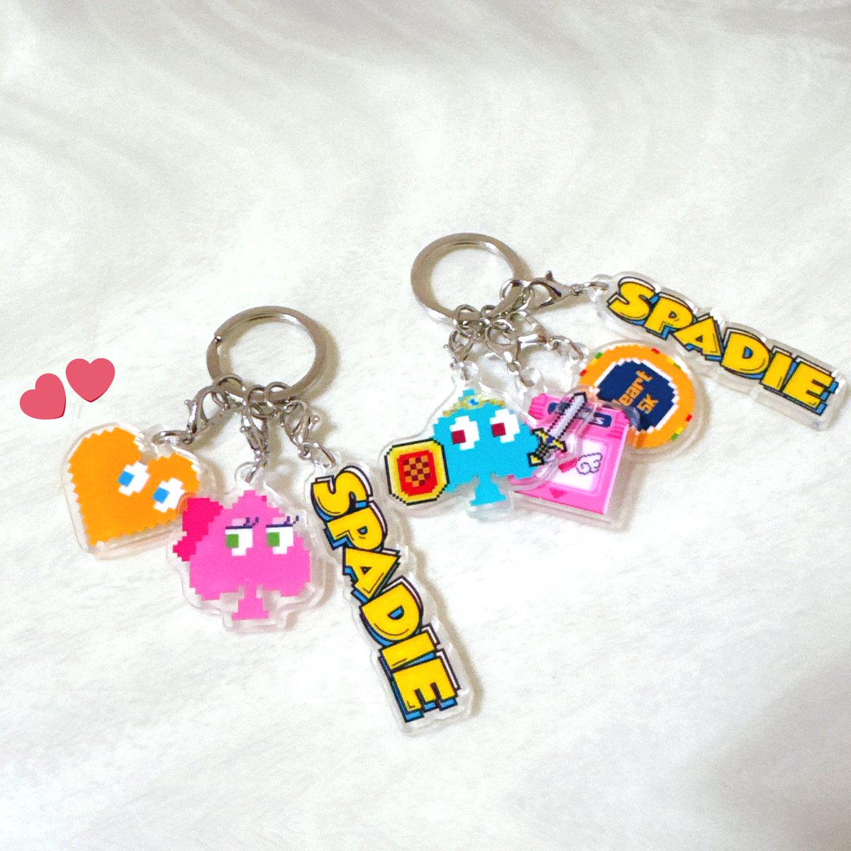 kan__nyan's tweet image. 名シーンが詰まったダイジェスト動画が公開されています！🎥✨
ぜひぜひ見て〜☺️
会場でゲットしたキーホルダー、早速カバンにつけてSPADIE気分に浸ってる👾♡
#SPADIE