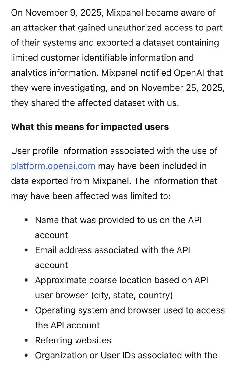 nixcraft's tweet image. OpenAI has been hacked. If you have used their API services, hackers may now possess your name, location, user ID, and other information.
