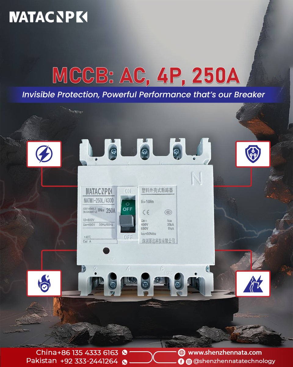 ShenzhenNata's tweet image. 𝐒𝐰𝐢𝐭𝐜𝐡 𝐭𝐨 𝐬𝐚𝐟𝐞𝐭𝐲 𝐰𝐢𝐭𝐡 𝐒𝐡𝐞𝐧𝐳𝐡𝐞𝐧 𝐍𝐚𝐭𝐚 𝐭𝐞𝐜𝐡𝐧𝐨𝐥𝐨𝐠𝐲.

Our MCCBs are designed with the latest technologies to protect your electrical systems with the highest reliability.
🌐 Shenzhennata.com
#ShenzhenNataTechnology #PowerSurgeProtection