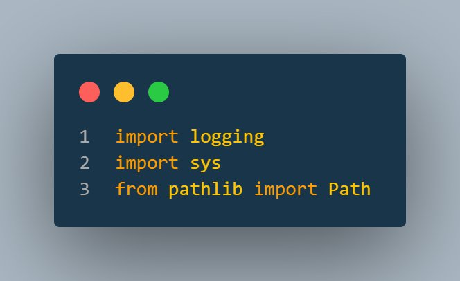 Shahrouzlogs's tweet image. 2️⃣ I started by importing the required modules:

• logging for the main API
• sys to log to stdout
• Path to safely create the log directory 2/7
#Logging #PythonLoggin 🐍