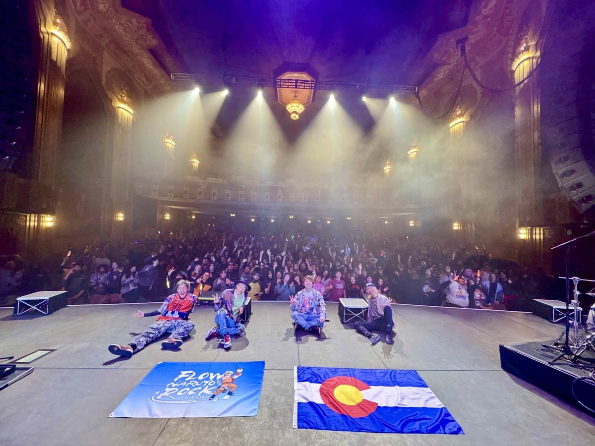 FLOW_official's tweet photo. 『FLOW WORLD TOUR 2025  "NARUTO THE ROCK "』 in Denver🌏

Thank you Denver👏

We have made an unforgettable memory in our tour✨
We had a great day😎

#FLOWNARUTOTHEROCK #FLOW #FLOW_JAPAN  #NARUTO #Denver https://t.co/pqQW54HchR