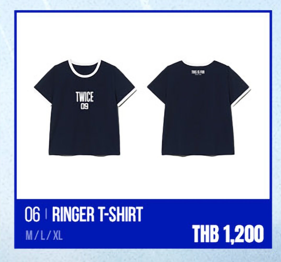 roseteax's tweet photo. @winterbaluu เราซื้อไซซ์ M มาสองแบบค่ะ Ringer จะตัวเล็กกว่าหน่อย
06 ringer M ~ 40 นิ้ว
07 Navy M ~ 43-44 นิ้ว
#TWICE_POPUP_BANGKOK https://t.co/5tQeT0Kklf