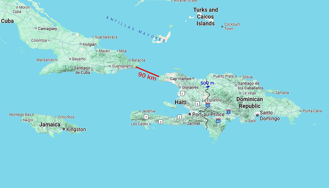 Why don't they go to the capitalist paradise of Dominican Republic which is just 500 meters away? 🗺️👇