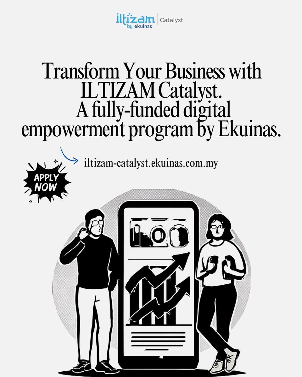 BlackGridSEO's tweet photo. You won’t be on this journey alone.

Throughout the ILTIZAM Catalyst programme by Ekuinas, you’ll be supported by dedicated Technical Consultants (TCs) and industry experts, including BlackGrid. 

Registration closes on 15 December.

Sign up today:
https://t.co/v0IjSWPT5p https://t.co/ccC1tEOL5W