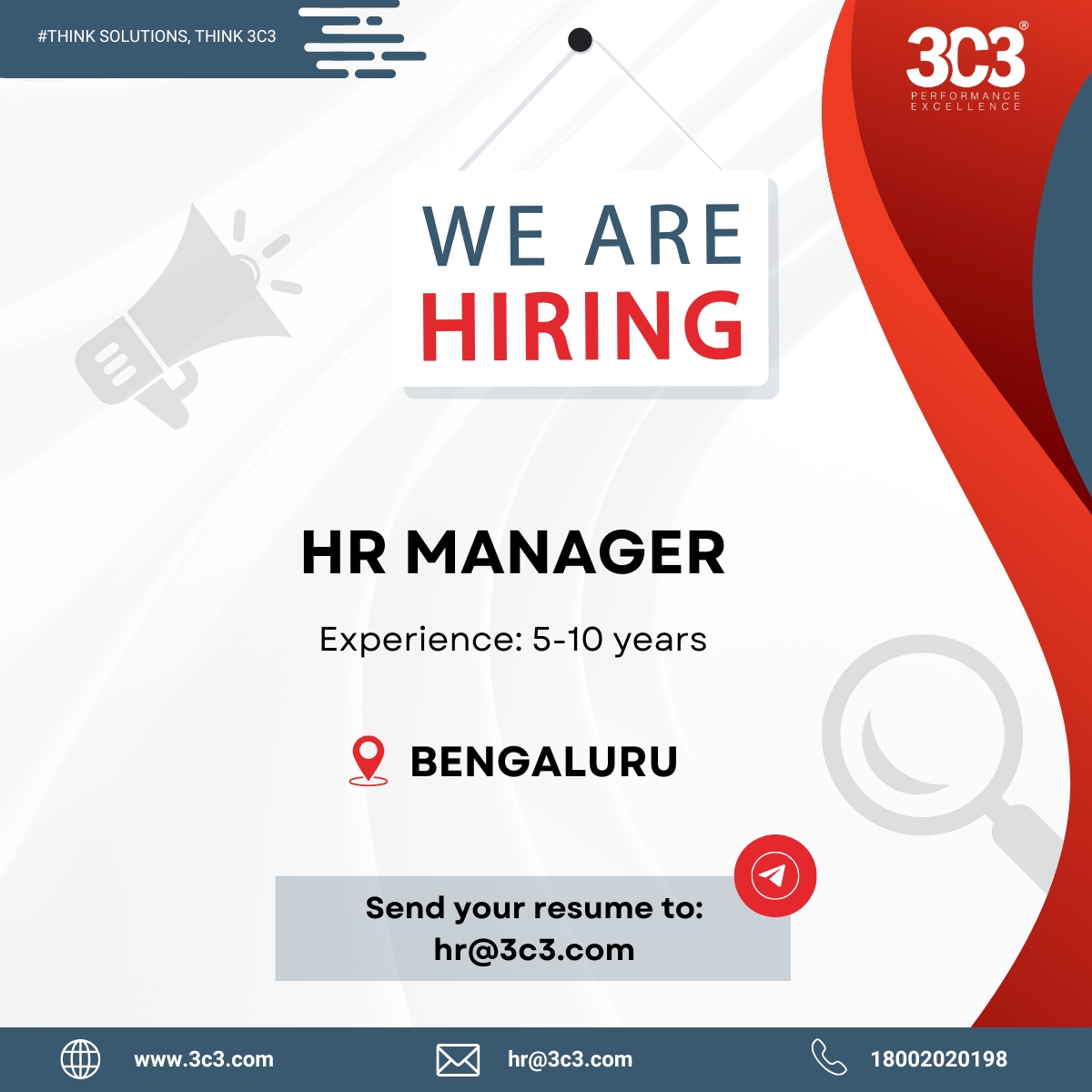 3C3PvtLtd's tweet image. We Are #Hiring - HR Manager
Location: Brigade Rubix: Peenya, Bangalore 
Experience: 5-10 years

Apply Now - bit.ly/4ijRyZ6

hr@3c3.com / pramukha@3c3.com/  94480 41757

#jobopportunity #jobalert #HR #HumanResources #manager #management #JoinOurTeam #3c3india