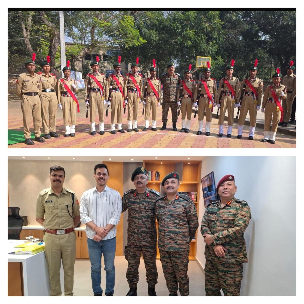 nccwbskm's tweet image. Proud Visit of Group Cdr, Burdwan Group to 15 Bengal Bn NCC (Suri)

Group Cdr, Burdwan Group visited 15 Bengal Bn NCC at Suri on 24-25 Nov 2025. He highly appreciated the unit’s impactful #NCC training and meaningful #SocialService &amp;amp; #CommunityDevelopment initiatives in the…
