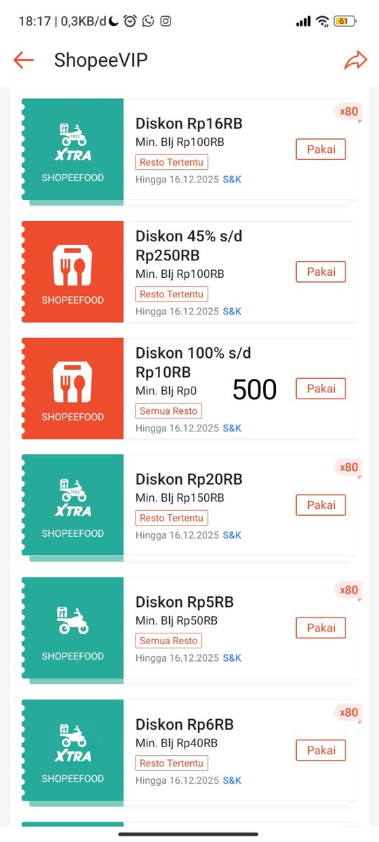 remahaan's tweet photo. wts voucher shopee gratis ongkir/Shopee VIP

🌼 500p/voucher
🌼1 voucher gratongkir bisa utk 3 toko berbeda
🌼 Boleh ijin cek dulu
🌼 Privasi datadiri dan barang aman
🌼 Update resi setelah dikirim
🌼 QRIS all ewallet
❌ COD
https://t.co/4E5n9TT7hy

#zonauang #zonaba #zonajajan 3 https://t.co/Xt4CBk6tja